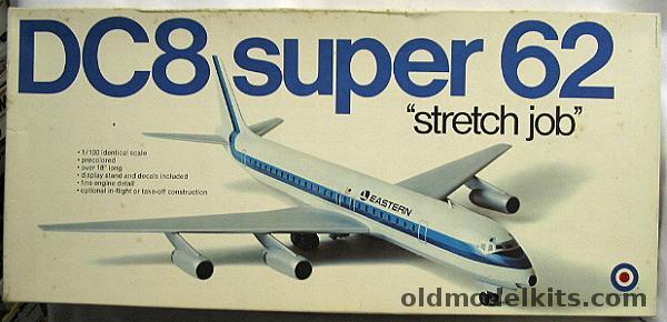 Entex 1/100 Douglas DC-8 Super 62 Stretch Job  Eastern Airlines, 8507 plastic model kit
